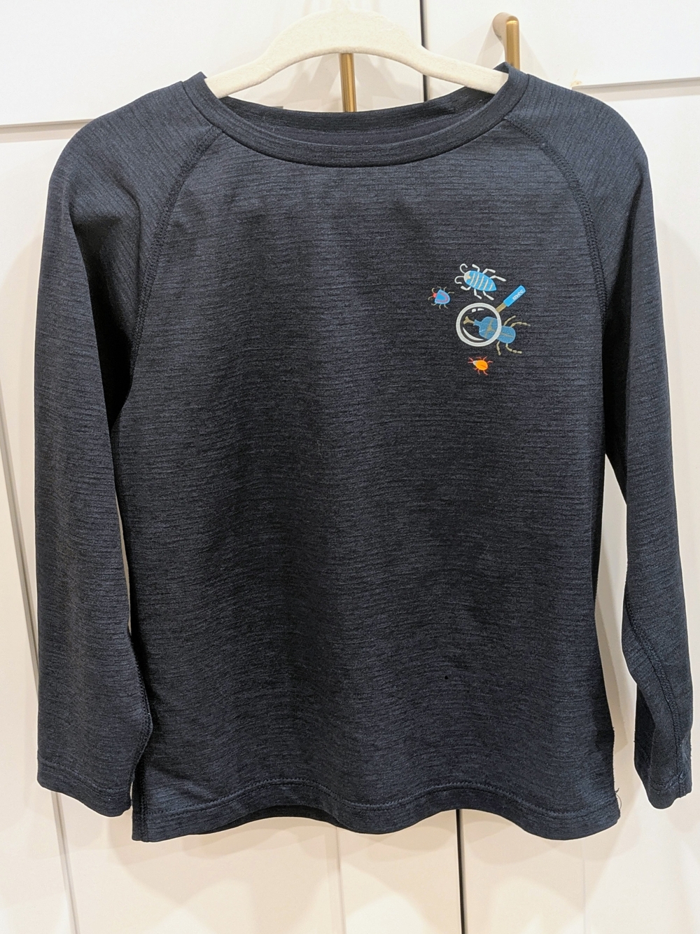 Mec Toddler  Long-Sleeve Navy Blue Shirt with Insect Graphic